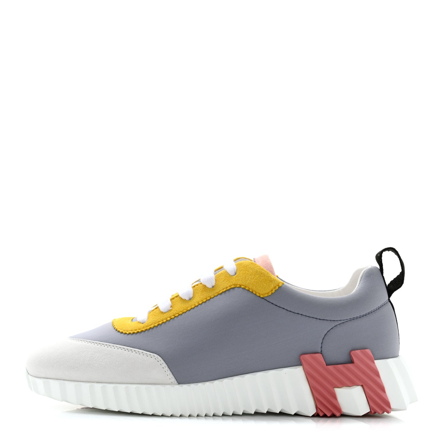 Technical Canvas Suede Goatskin Bouncing Sneakers 38.5 Gris Multicolor
