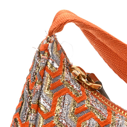 Prada Broccato Mini Re-Edition 2000 Bag Arancio Twist 11 of 12