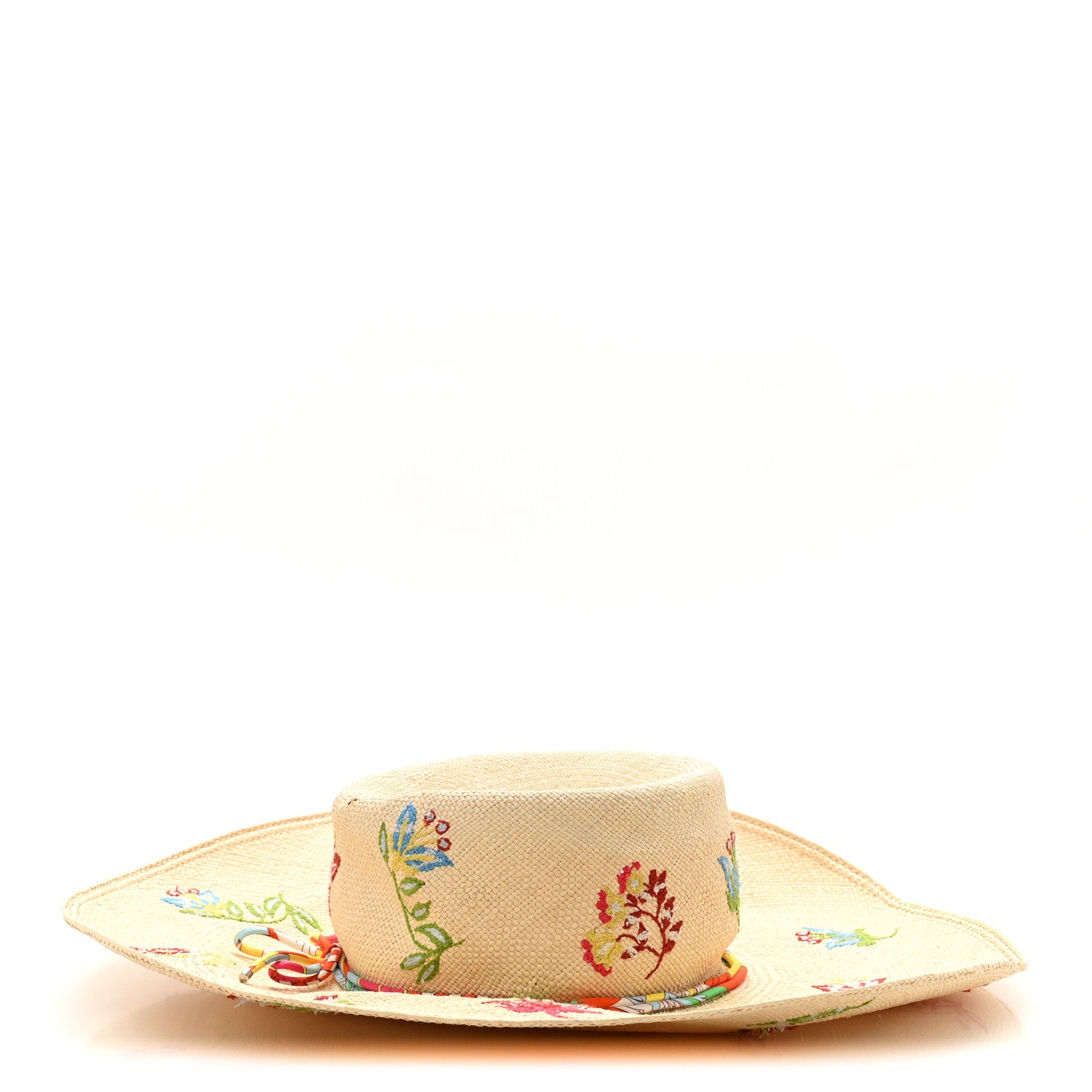 Hermes Straw Englantine Hat 56 Naturel Amazone Pop 5 of 10