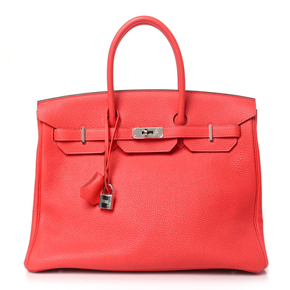 Hermes Taurillon Clemence BIRKIN 35 Rose Jaipur 1 of 10