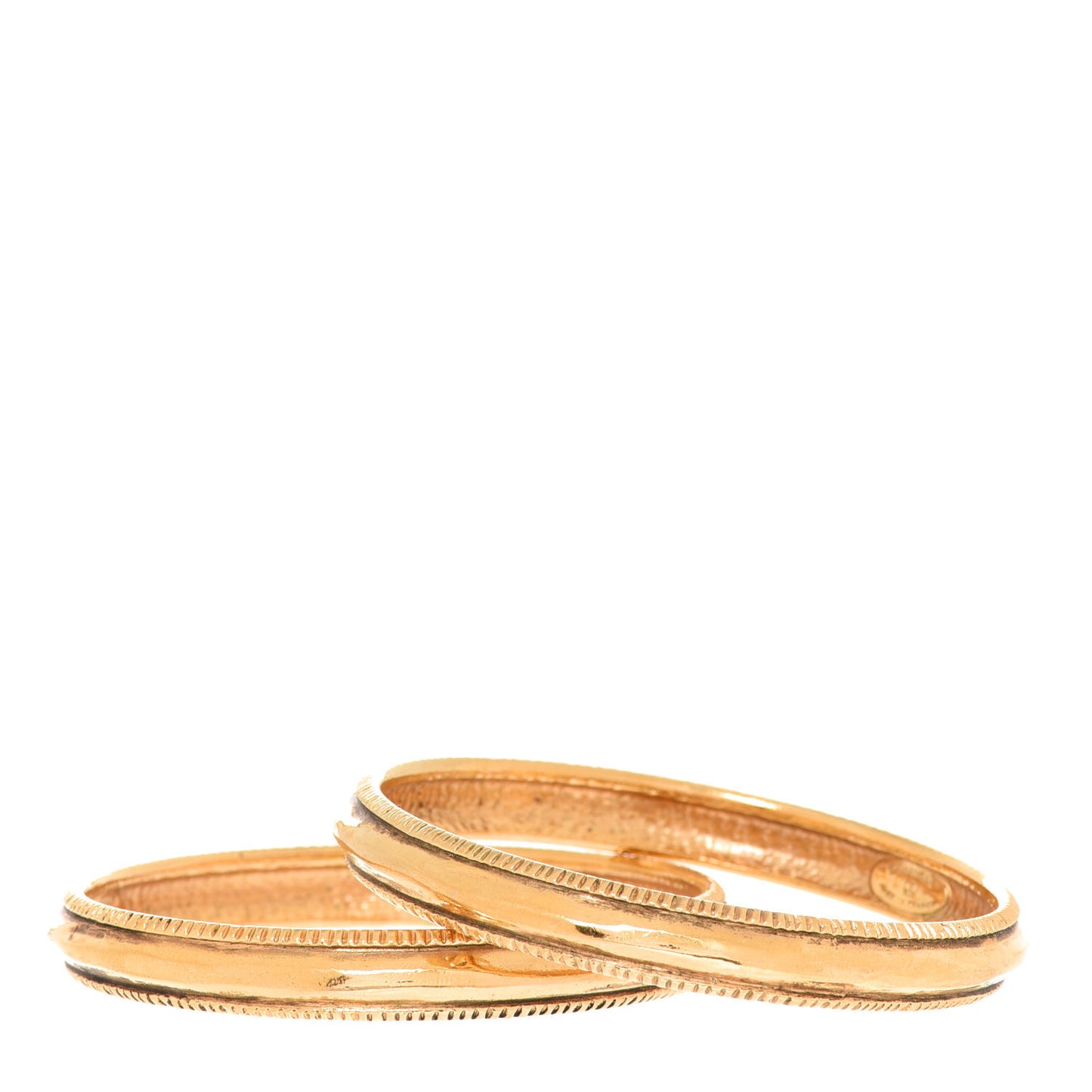 Metal Bangle Set of 2 Gold