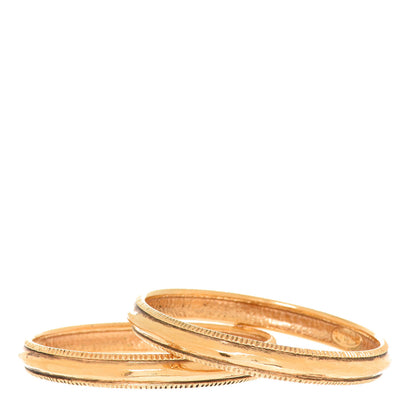 Chanel Metal Bangle Set of 2 Gold 3 of 4