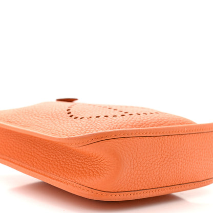 Hermes Taurillon Clemence Amazone Evelyne TPM Orange Peony 9 of 11