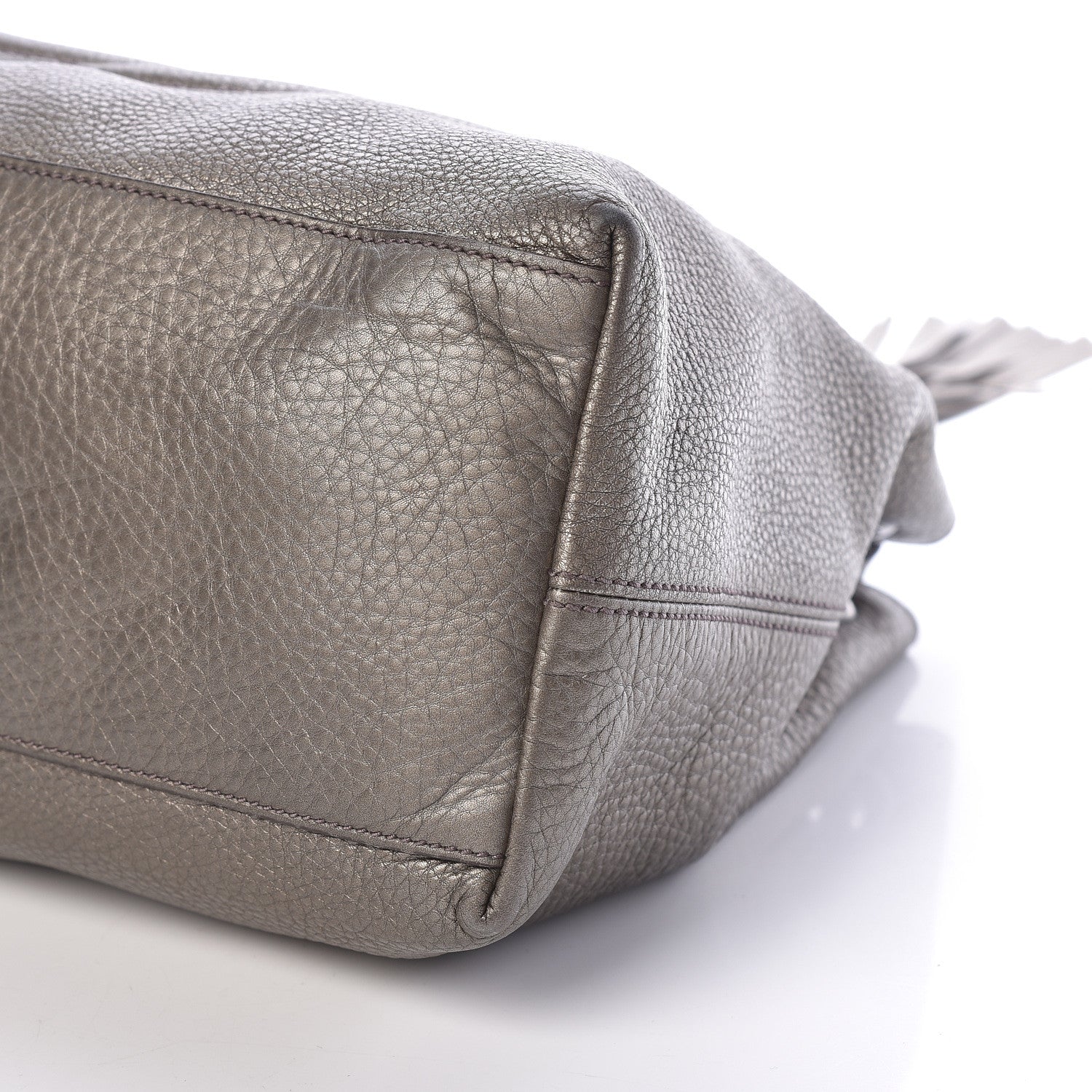 Gucci Metallic Pebbled Calfskin Medium Soho Chain Shoulder Bag Sasso 9 of 9
