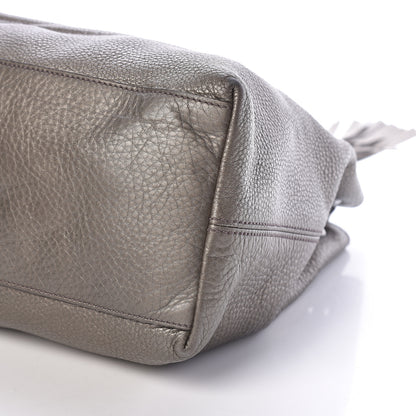 Gucci Metallic Pebbled Calfskin Medium Soho Chain Shoulder Bag Sasso 9 of 9
