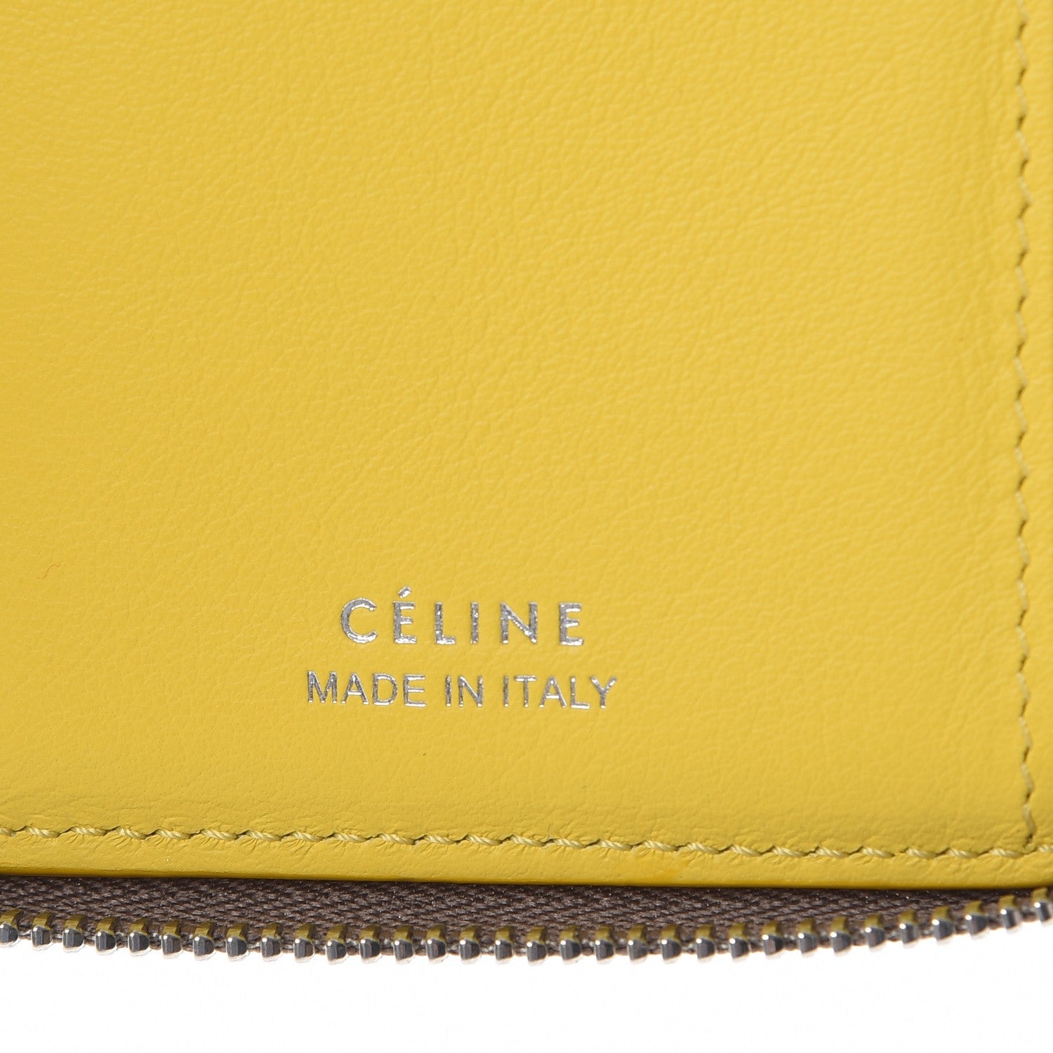 Celine Drummed Calfskin Zip Around Multifunction Wallet Souris 6 of 8