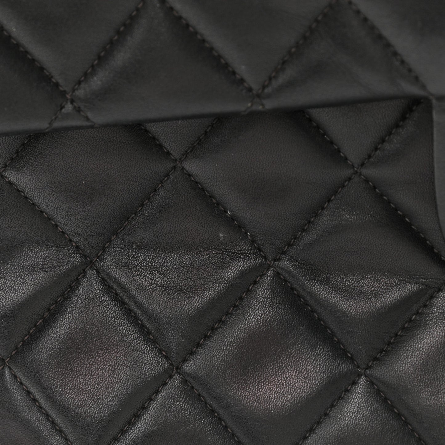 Lambskin Quilted XL Jumbo Single Flap Black