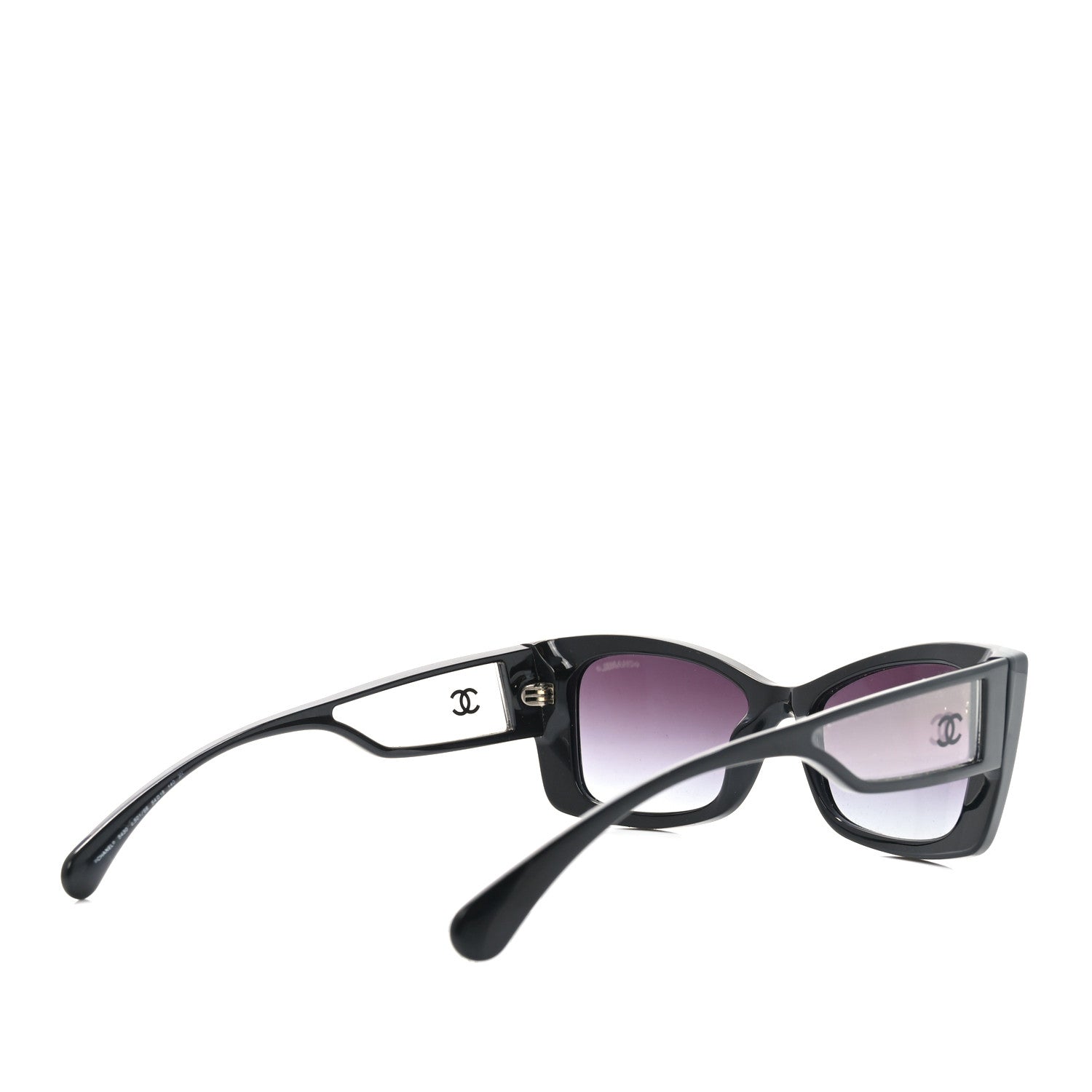 Chanel Acetate CC Rectangle Sunglasses 5430 Black 4 of 7