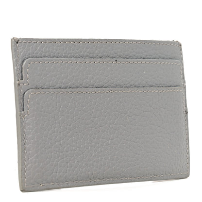 Alexander McQueen Grained Calfskin Skull Card Holder Grey 3 of 9