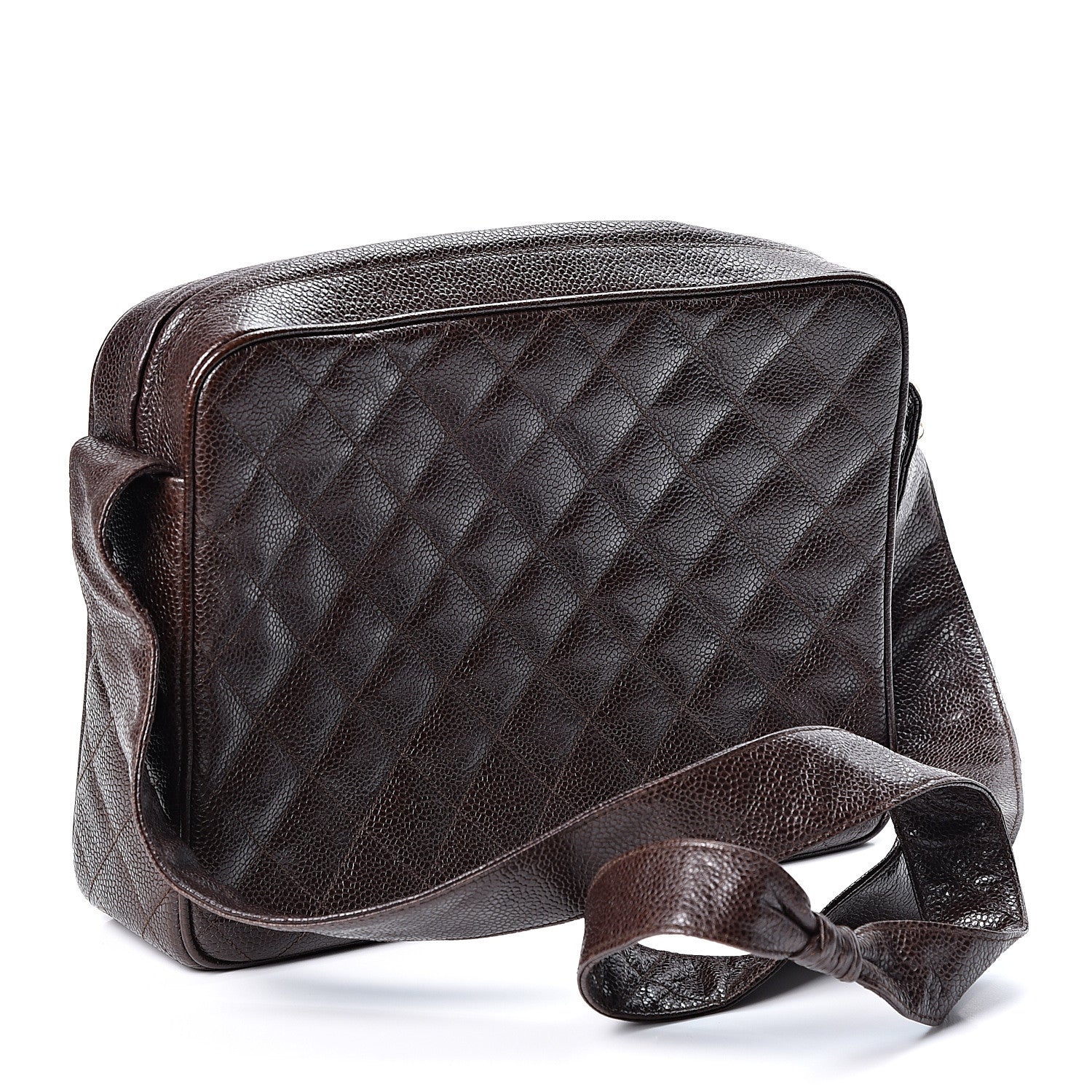 Chanel Caviar Quilted Camera Case Brown 2 of 9