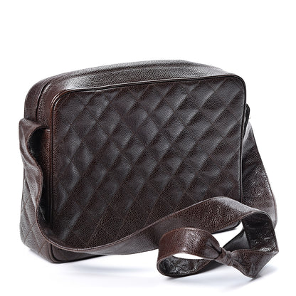Chanel Caviar Quilted Camera Case Brown 2 of 9