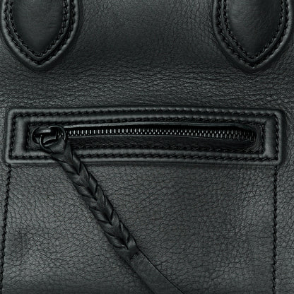 Celine Grained Calfskin Medium Phantom Luggage Black 9 of 11