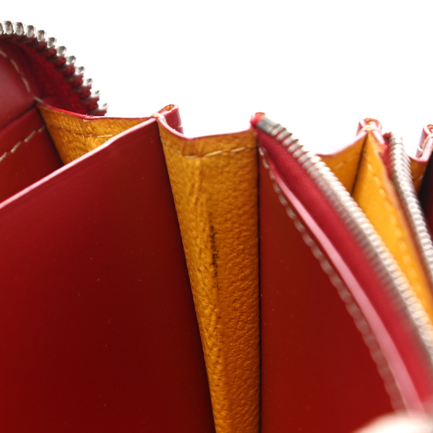 Goyard Goyardine Matignon Zip Around GM Wallet Red 10 of 11