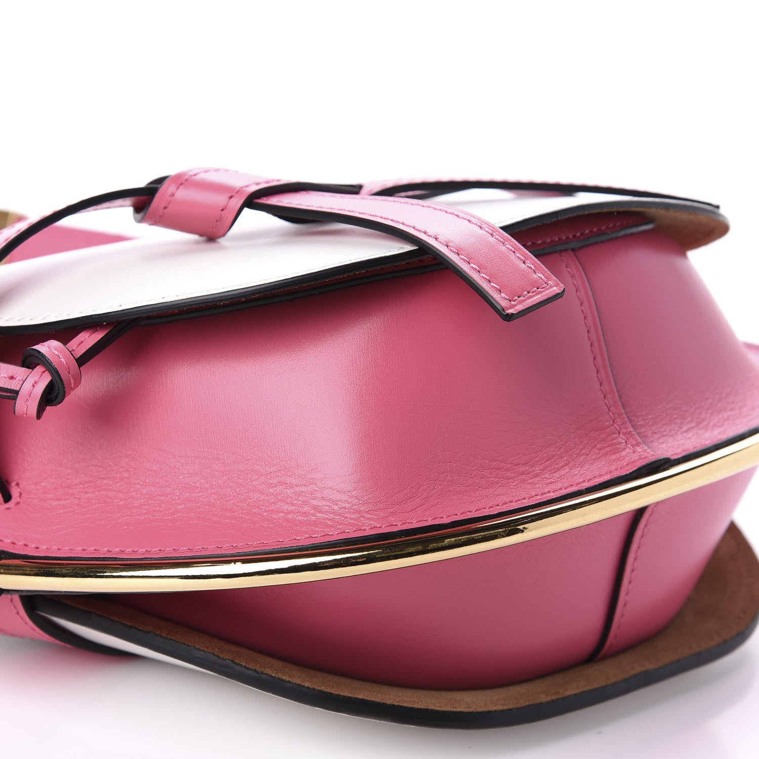 Loewe Calfskin Small Metal Gate Crossbody Bag Wild Rose White 6 of 9