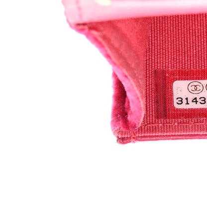 Chanel Velvet Quilted Camellia Velvet Flap Coin Purse With Chain Fuchsia 8 of 14