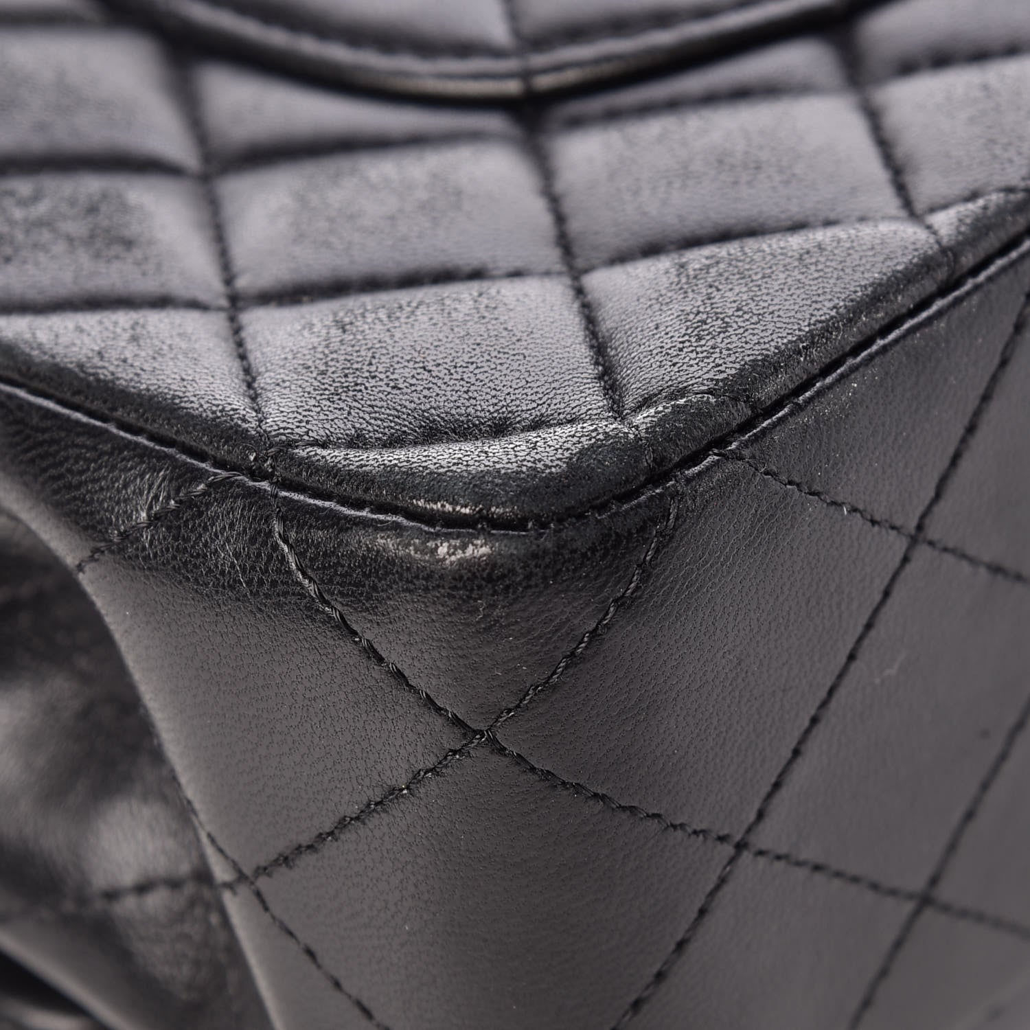 Chanel Lambskin Quilted Medium Double Flap Black 13 of 13