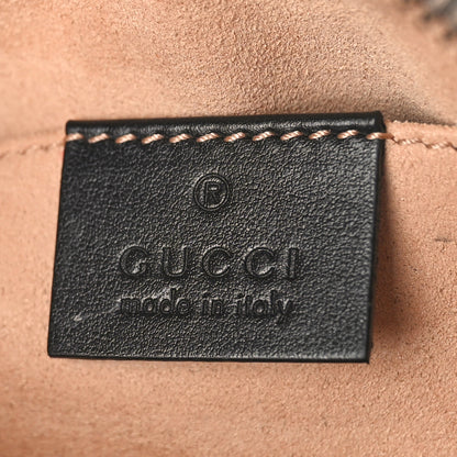 Gucci Calfskin Matelasse Small GG Marmont Chain Shoulder Bag Black 6 of 9