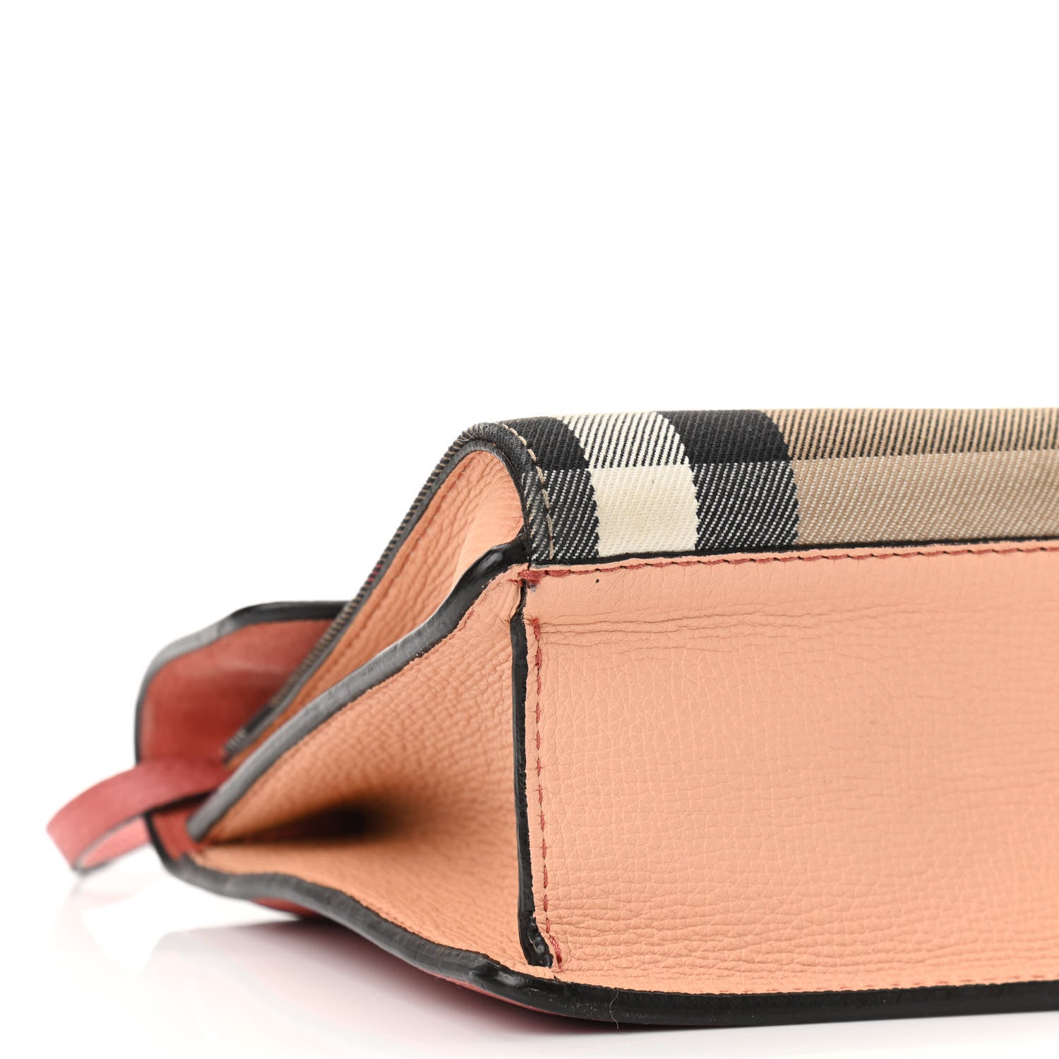 Burberry Derby Calfskin House Check Small Macken Crossbody Bag Copper Pink 9 of 13