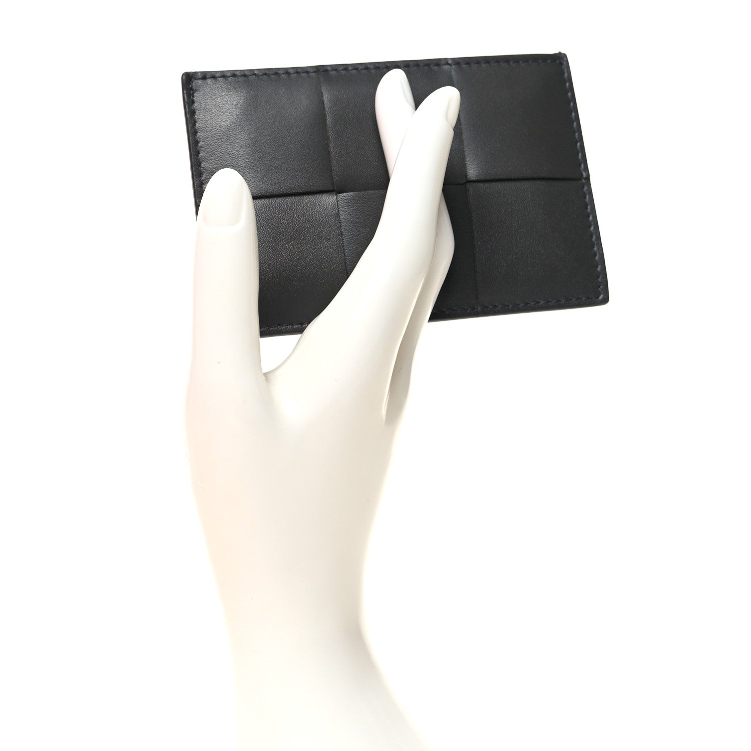 Bottega Veneta Nappa Intreccio Cassette Credit Card Holder Thunder 2 of 7