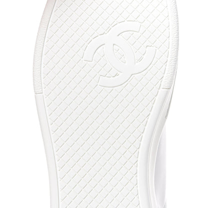 Chanel Calfskin CC Sneakers 35.5 White 7 of 10