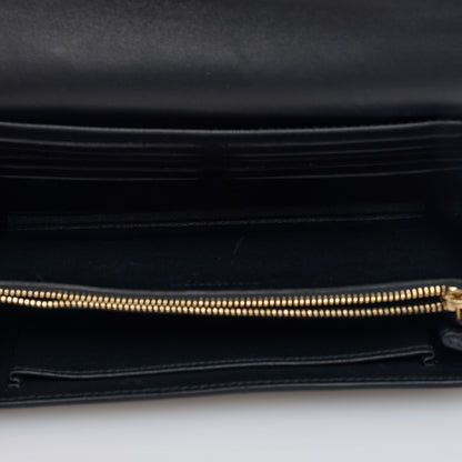 Alexander McQueen Smooth Calfskin Spider Skull Envelope Clutch Wallet Black 5 of 8