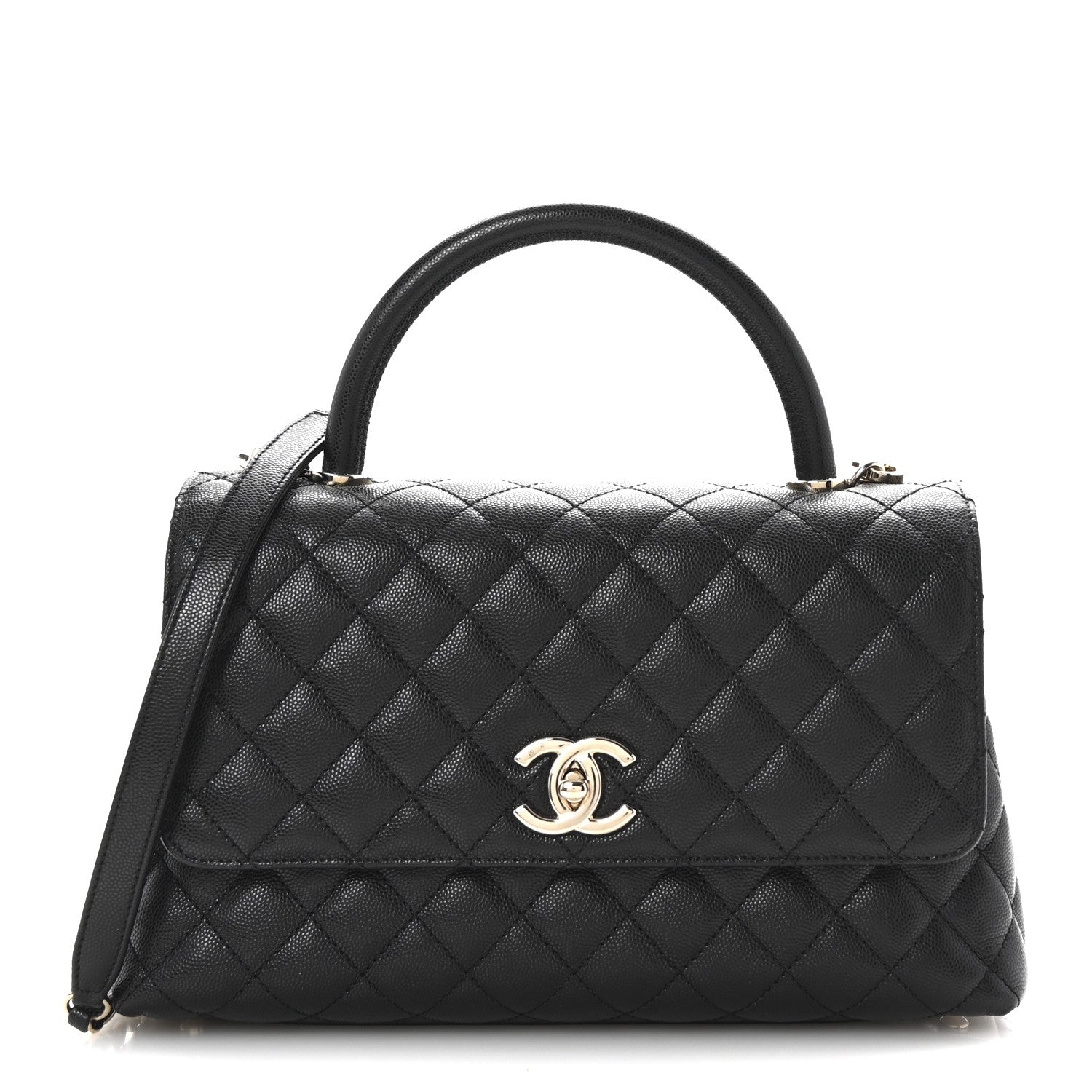 Chanel Caviar Quilted Small Coco Handle Flap Black 1 of 10