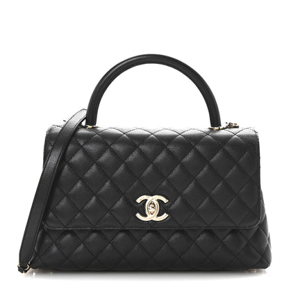 Chanel Caviar Quilted Small Coco Handle Flap Black 1 of 10