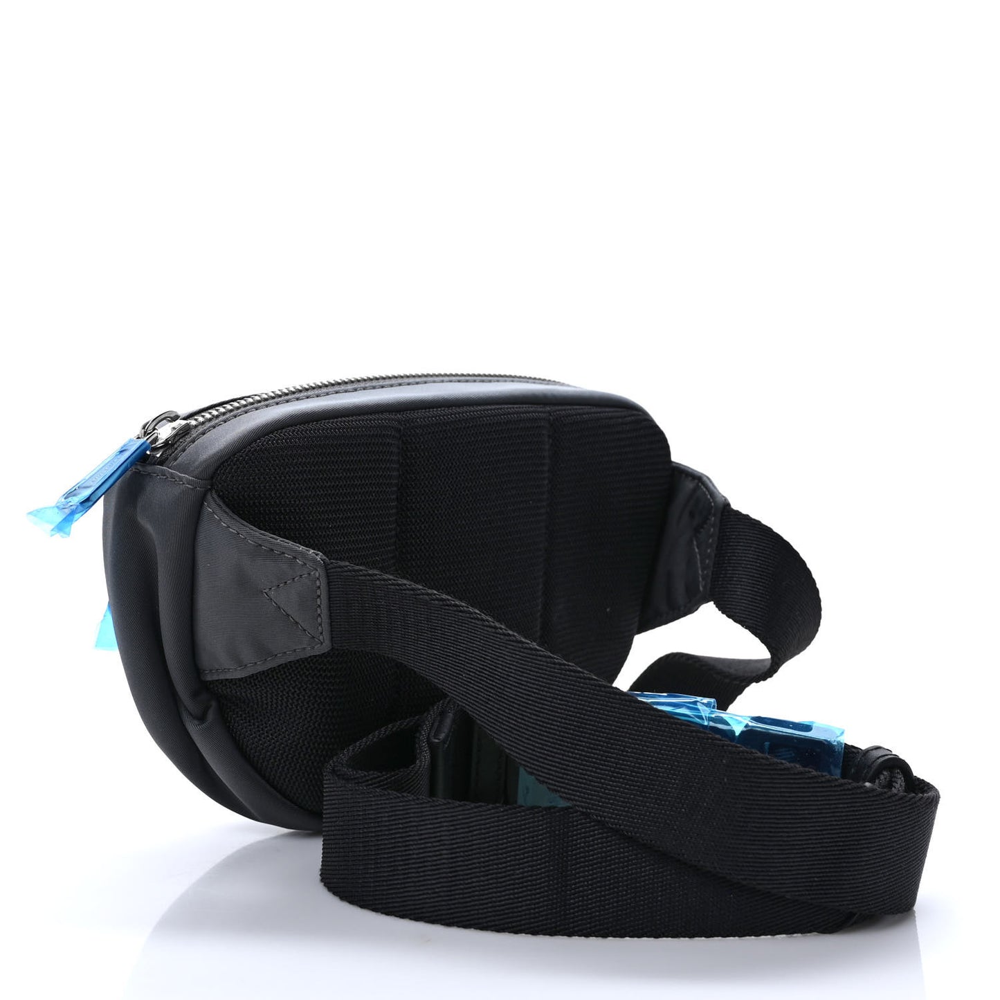 Econyl Logo Print Small Cannon Bum Bag Charcoal Grey