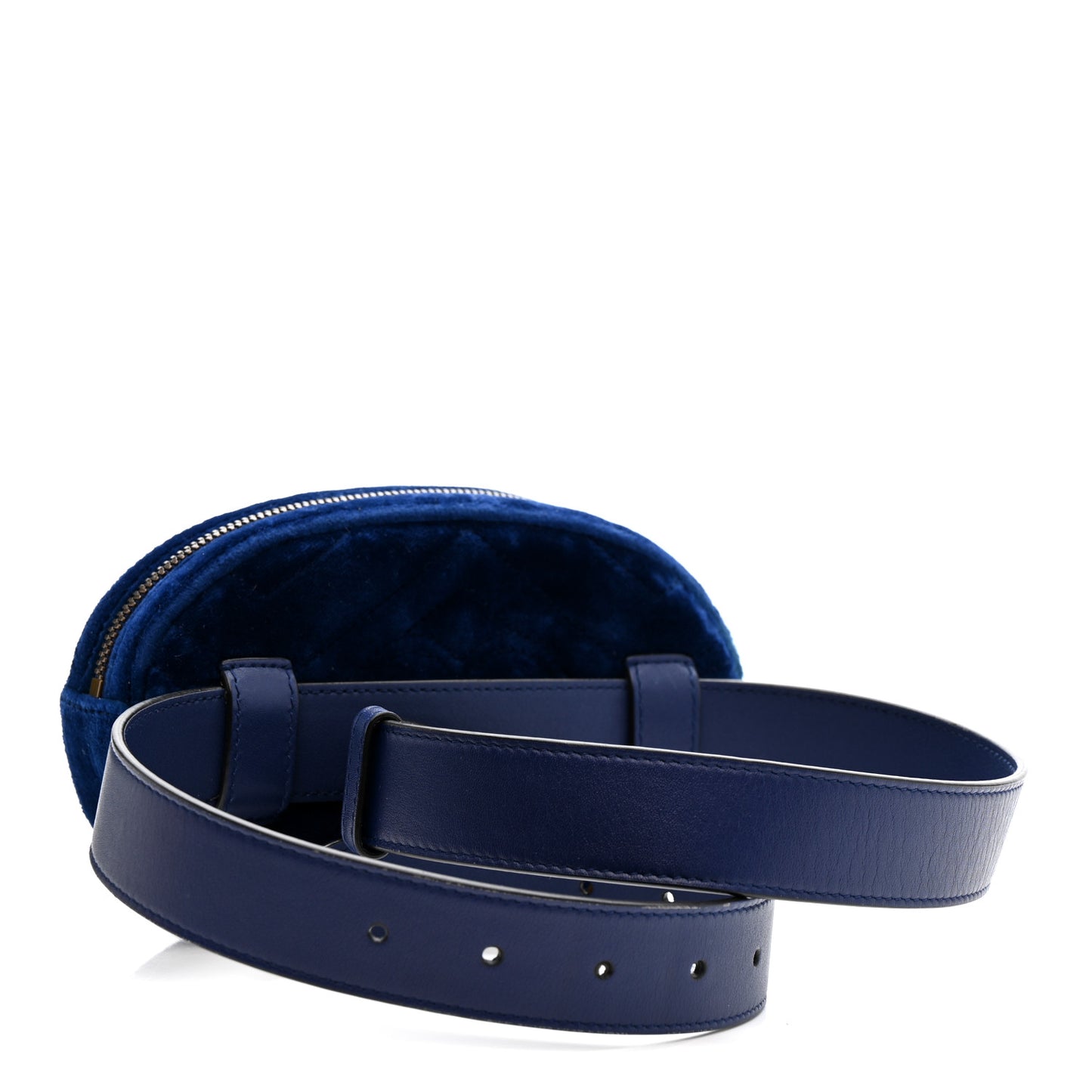 Velvet Matelasse GG Marmont Belt Bag 85 34 Cobalt Blue