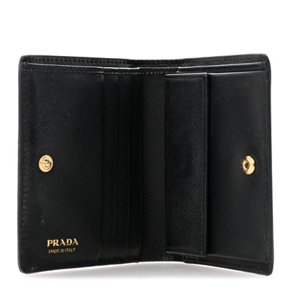 Prada Saffiano Mermaid Print Card Holder Black 5 of 11