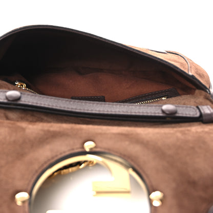 Gucci Suede Talco Roxy Calfskin Blondie Chain Shoulder Flap Bag Burnt Satin 5 of 11
