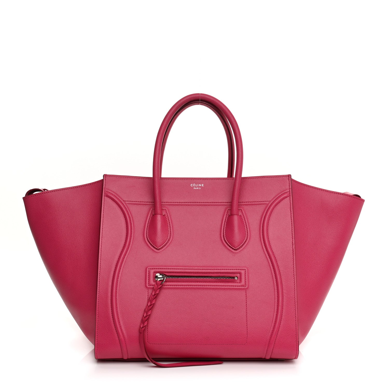 Celine Grained Calfskin Medium Phantom Luggage Fuchsia 1 of 21