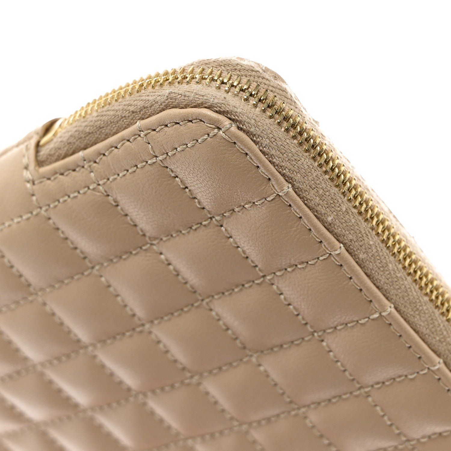 Celine Calfskin Quilted C Charm Pouch Nude 7 of 8