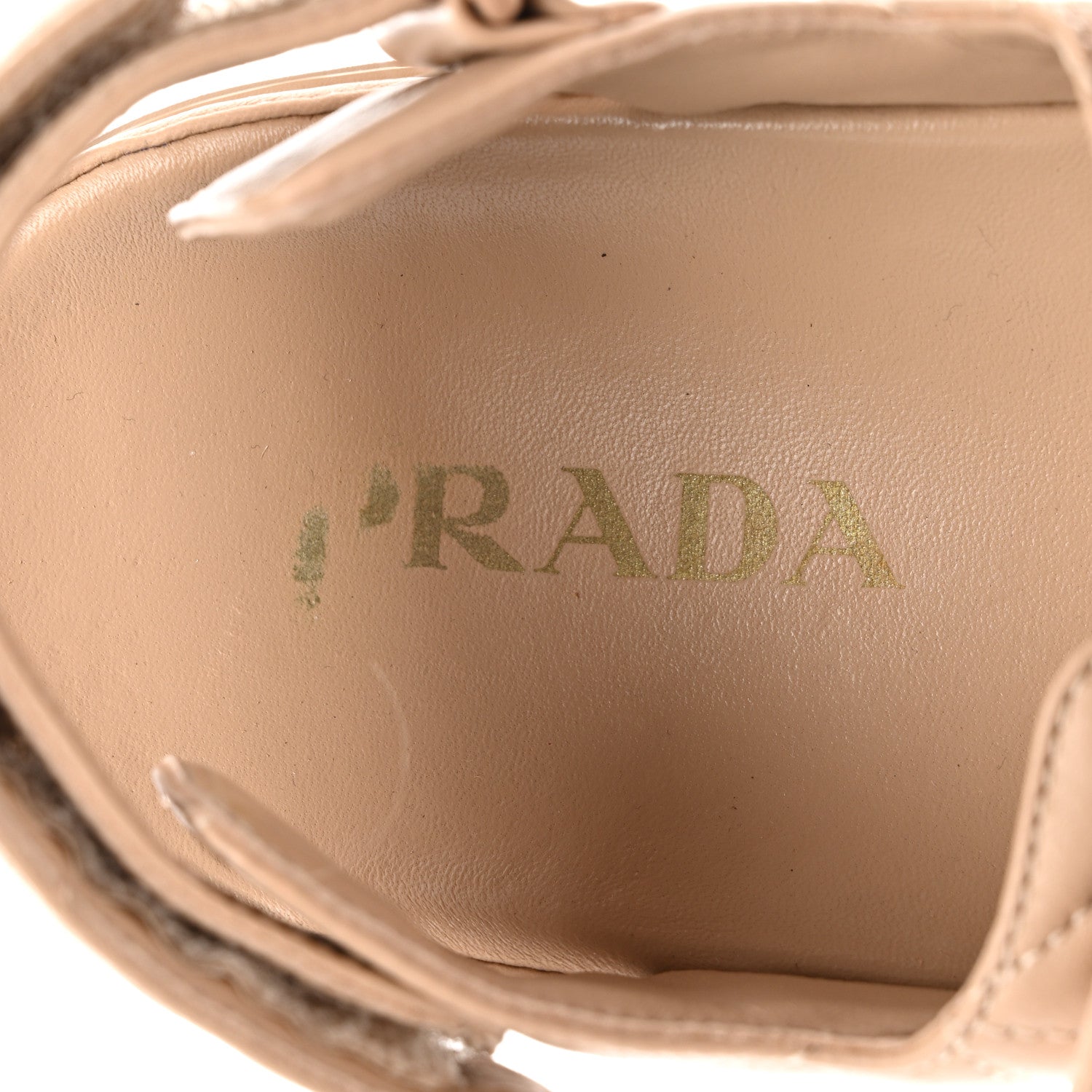 Prada Nappa Quilted Padded Slingback Sandals 38.5 Sabbia 7 of 8
