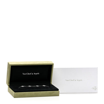 Van Cleef & Arpels 18K White Gold Diamond 6 Motifs Sweet Alhambra Bracelet 5 of 5