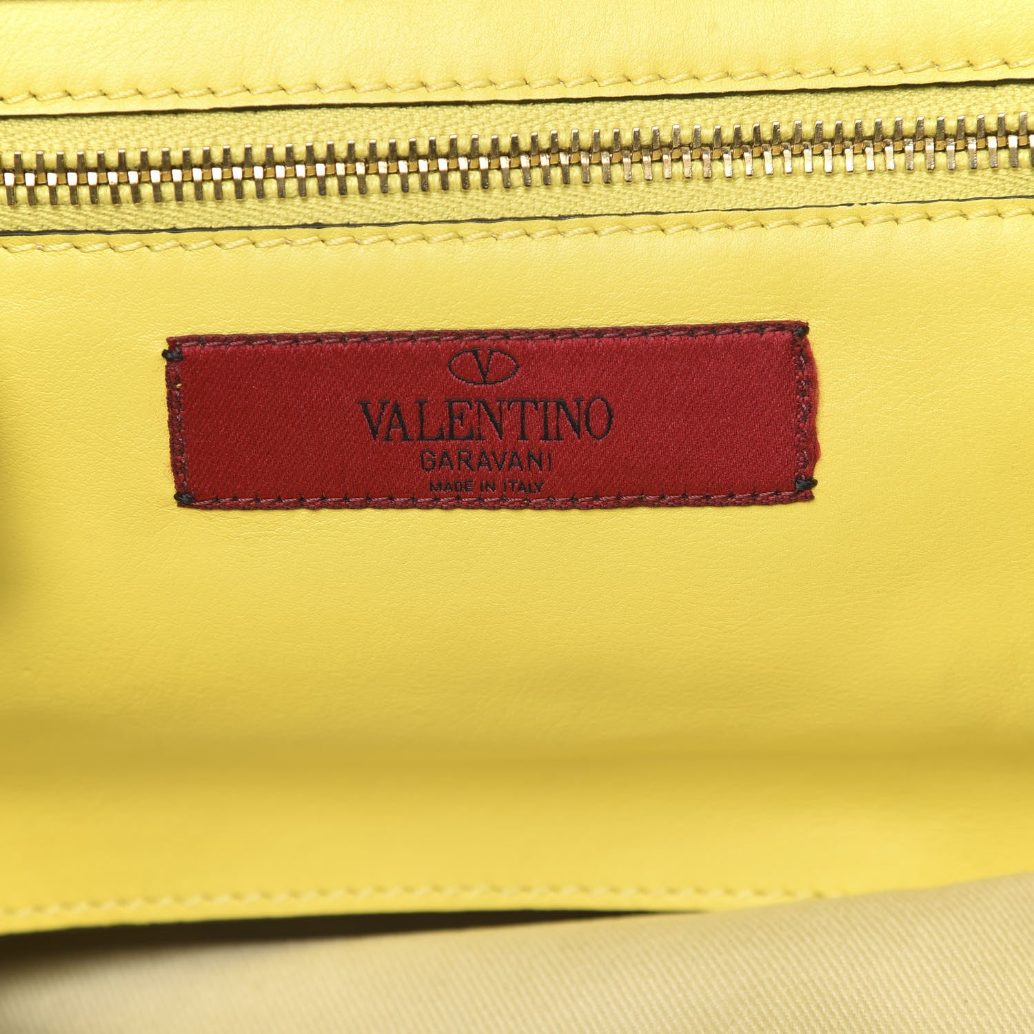 Valentino Garavani Vitello Small Rockstud Tote Water Yellow 6 of 12