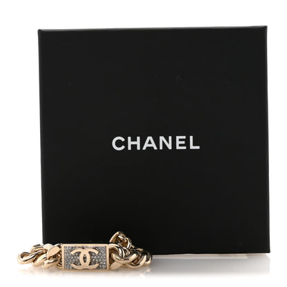 Chanel Crystal Chain CC Bracelet Gold 5 of 5