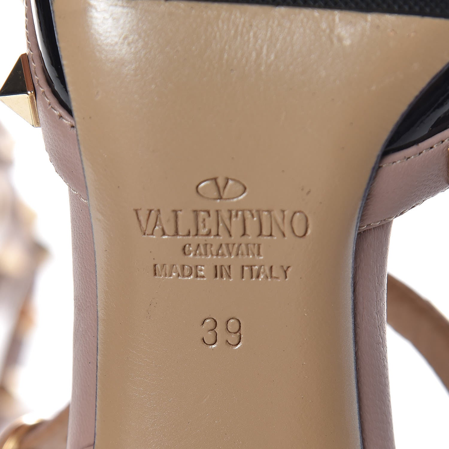 Valentino Garavani Patent Nappa Rockstud Ankle Strap 65mm Pumps 39 Black Poudre 9 of 10