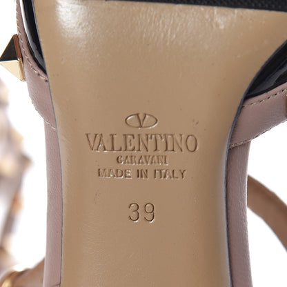 Valentino Garavani Patent Nappa Rockstud Ankle Strap 65mm Pumps 39 Black Poudre 9 of 10