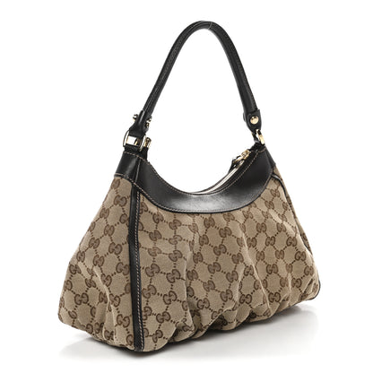 Gucci Monogram Medium D Gold Ring Hobo Dark Brown 3 of 13