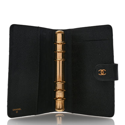 Chanel Caviar Quilted CC Ring Agenda Planner Black 5 of 10