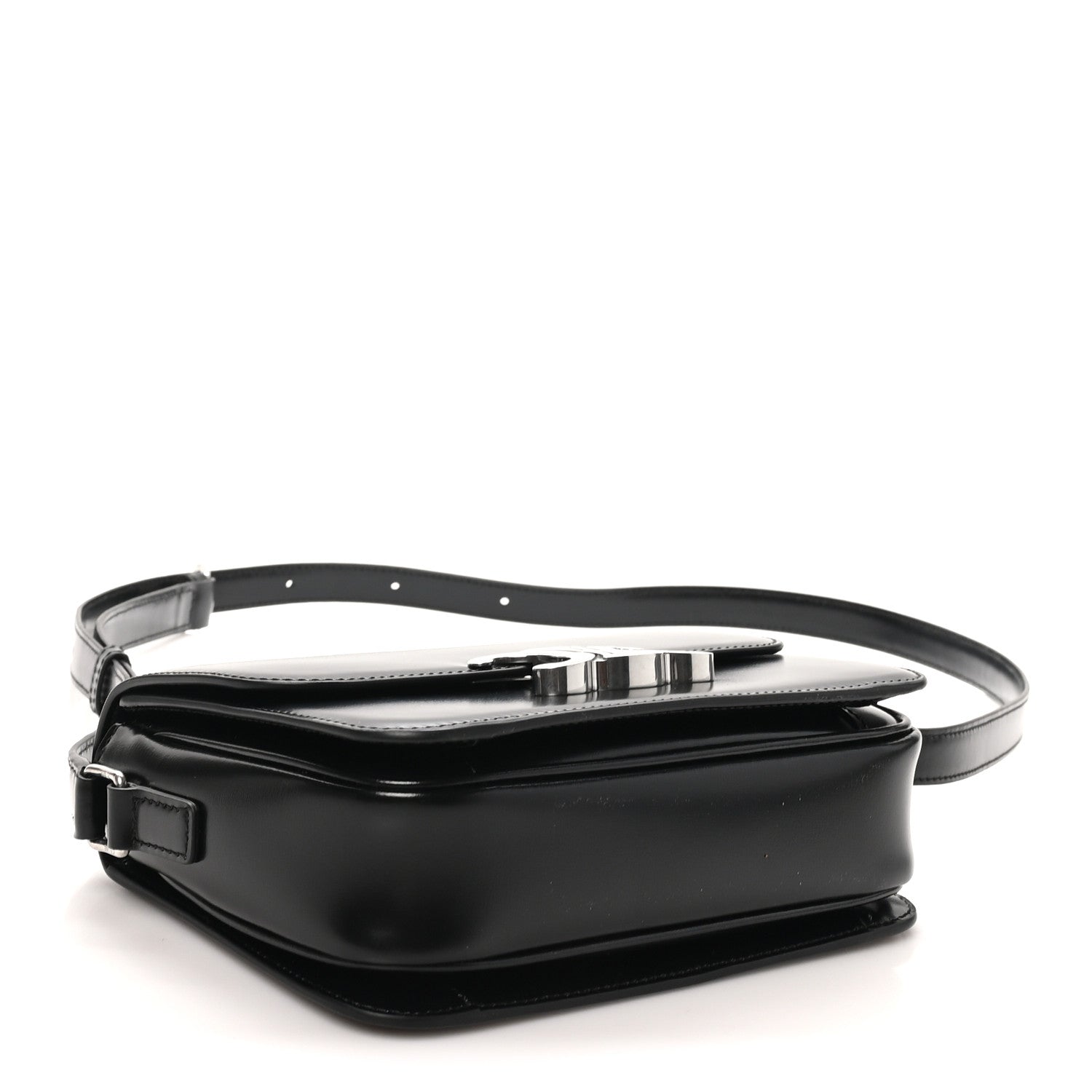Celine Shiny Calfskin Teen Triomphe Black 4 of 9