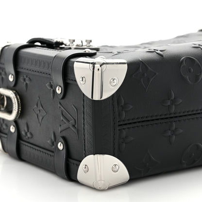 Louis Vuitton Calfskin Debossed Monogram Side Trunk Black 8 of 10