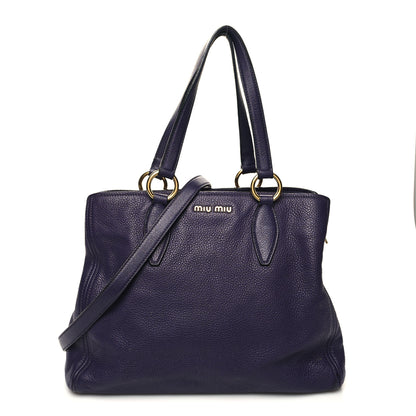 Miu Miu Vitello Daino Tote Uva 1 of 16