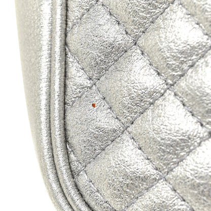 Gucci Laminated Nappa Web Trapuntata Small GG Shoulder Bag Argento 12 of 13
