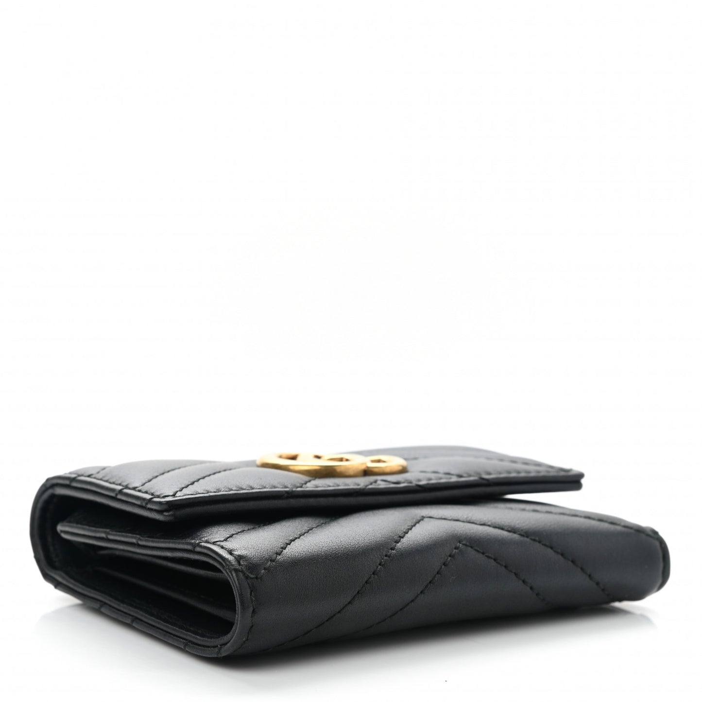 Calfskin Matelasse GG Marmont Wallet Black