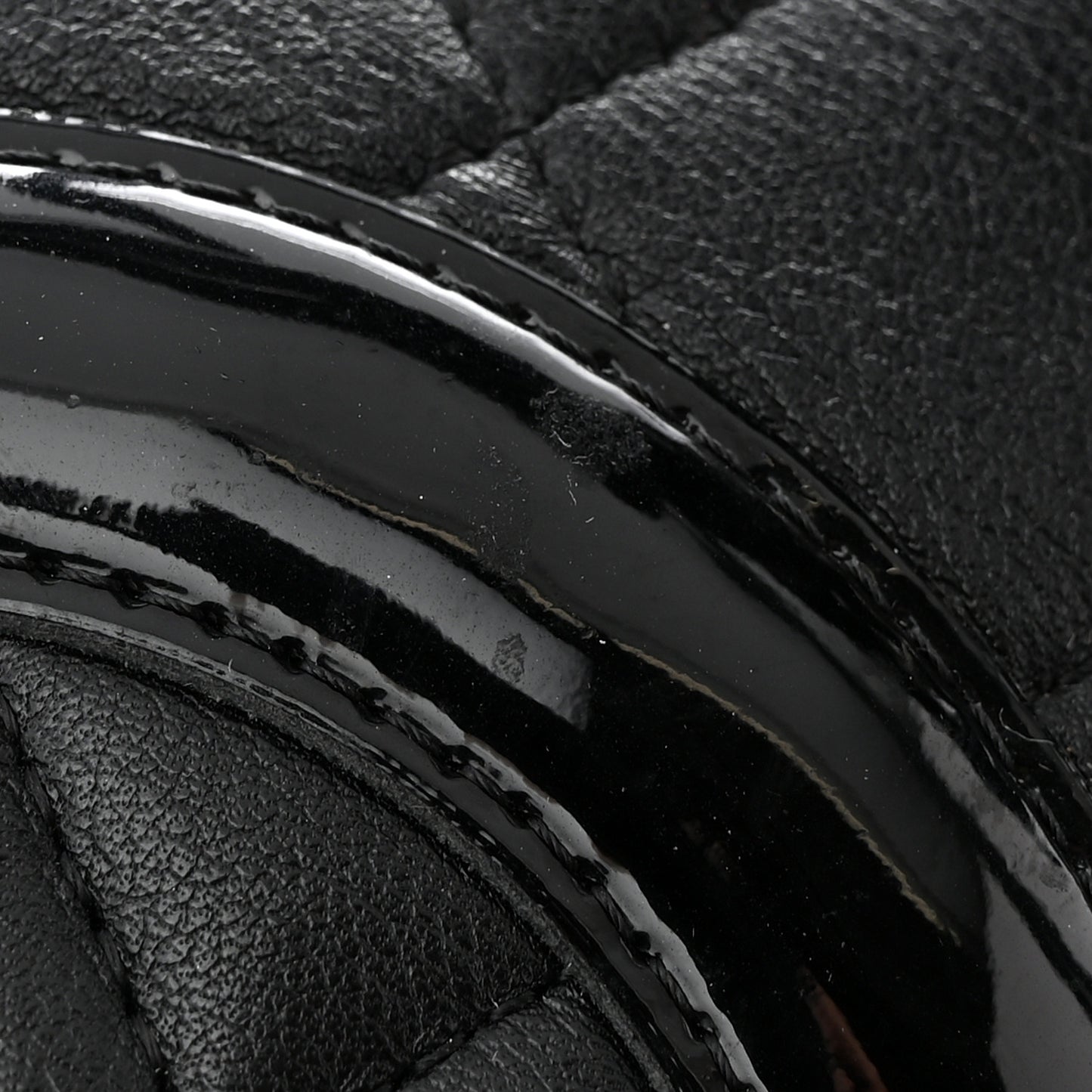 Calfskin Quilted Large Cambon Bowler Black