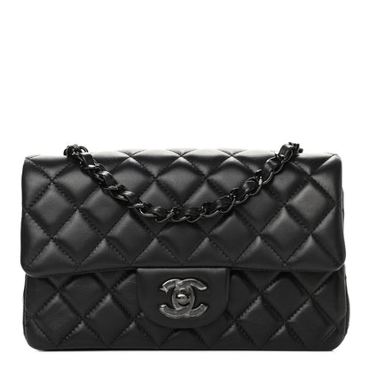 Chanel Lambskin Quilted Mini Rectangular Flap So Black 1 of 4