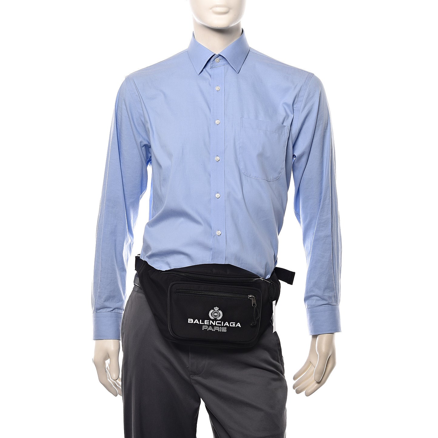 Nylon Crest Logo Embroidered Explorer Beltpack Black