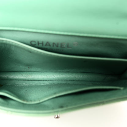 Chanel Patent Quilted Extra Mini Flap Green 5 of 11